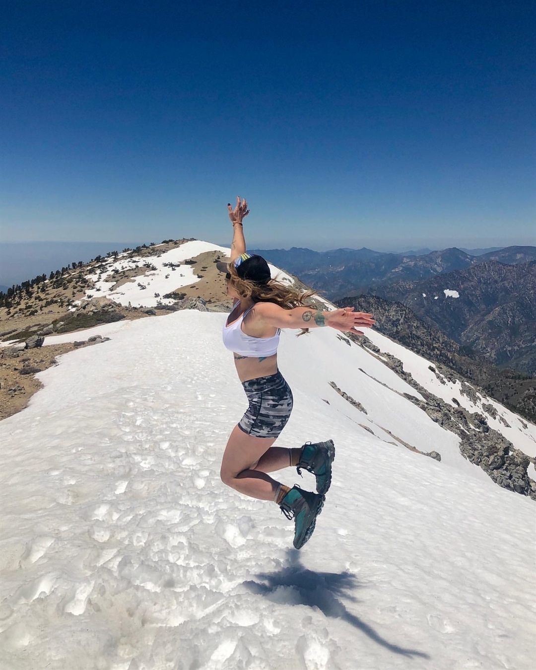 get outside on the top of the mountain