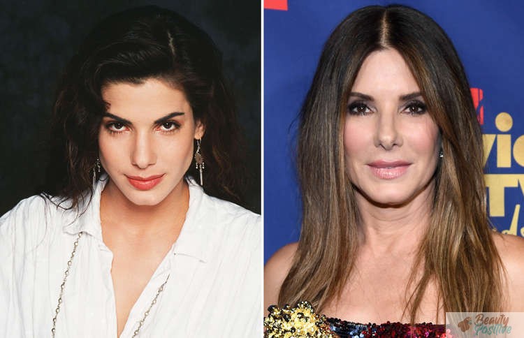 Sandra Bullock before and after photo