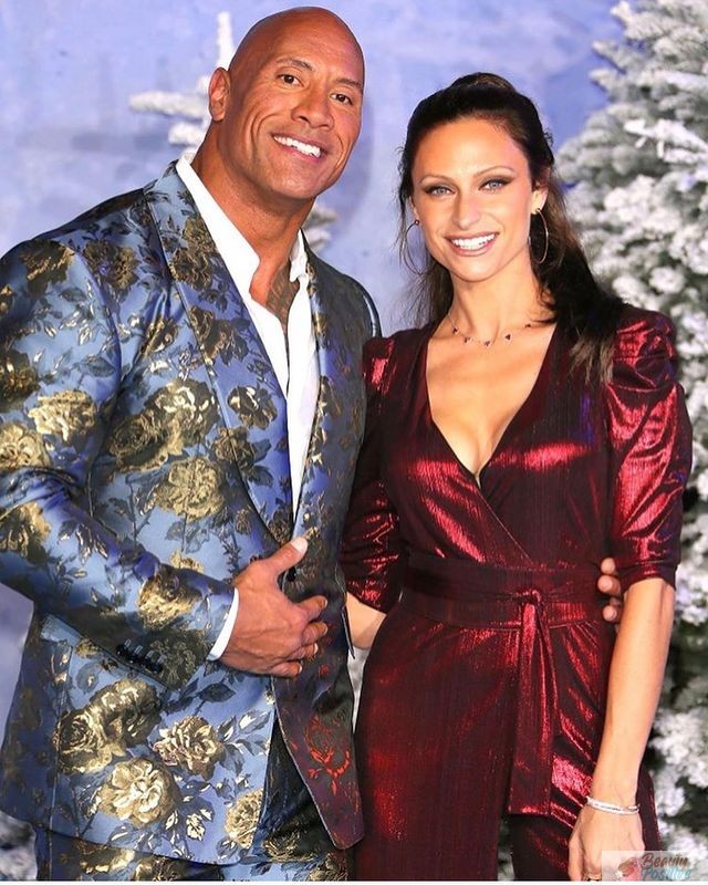 Lauren Hashian and Dwayne Johnson 