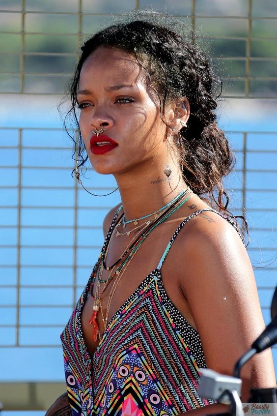 Rihanna piercing