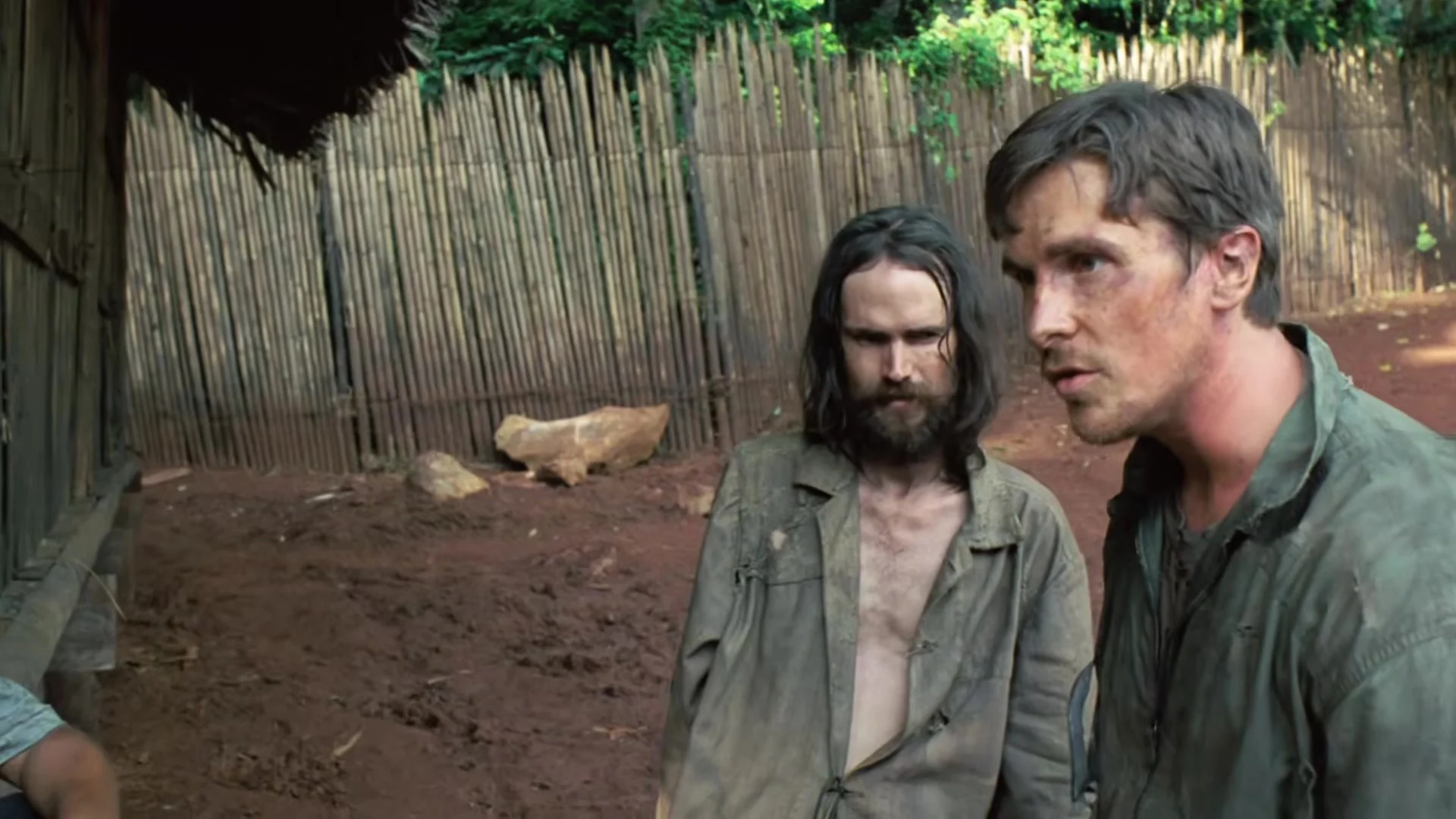 Christian Bale as Dieter Dengler with Steve Zahn in Rescue Dawn, 2007