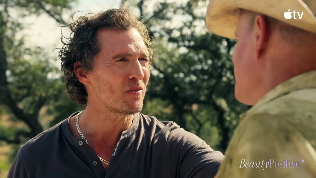 Harrelson and Matthew McConaughey as themselves in Brothers, from the Apple TV trailer.