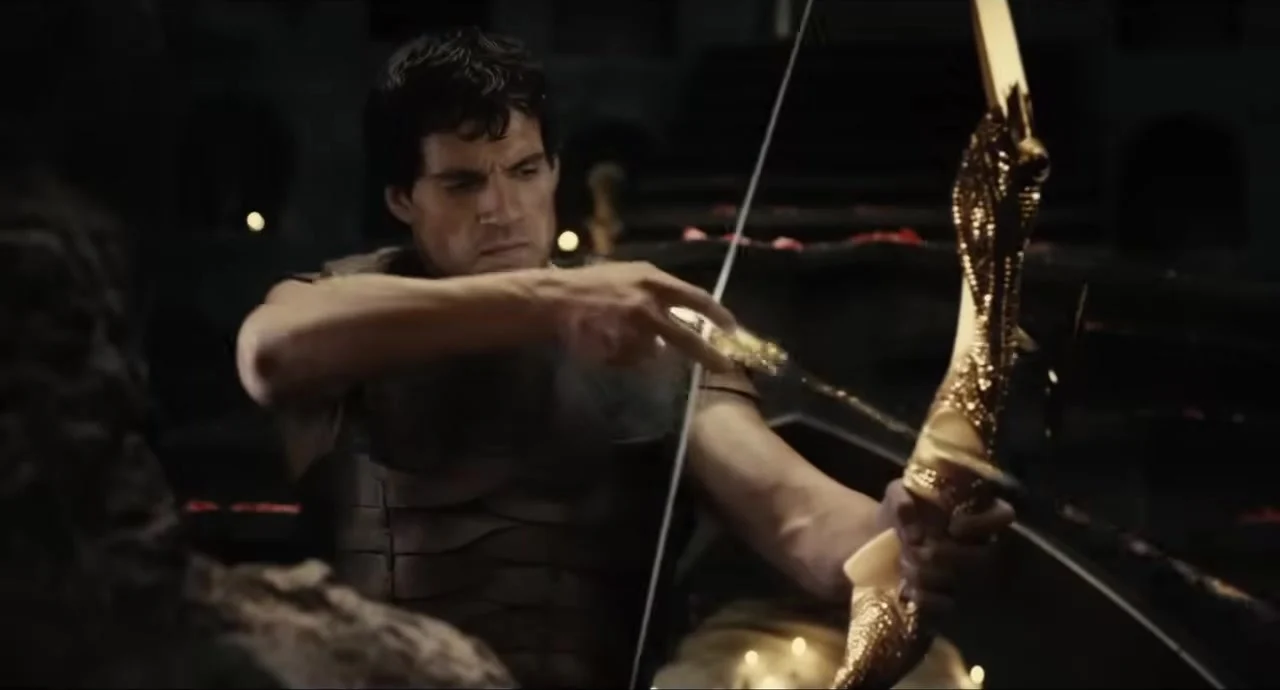 Henry Cavill as Theseus drawing the Epirus bow in the Immortals trailer, 2011