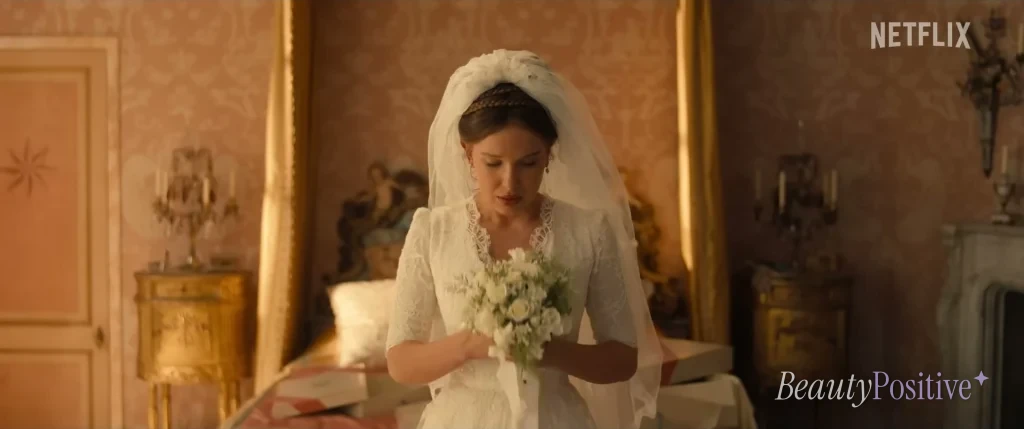 Enola in white: a frame from the Enola Holmes 3 trailer.