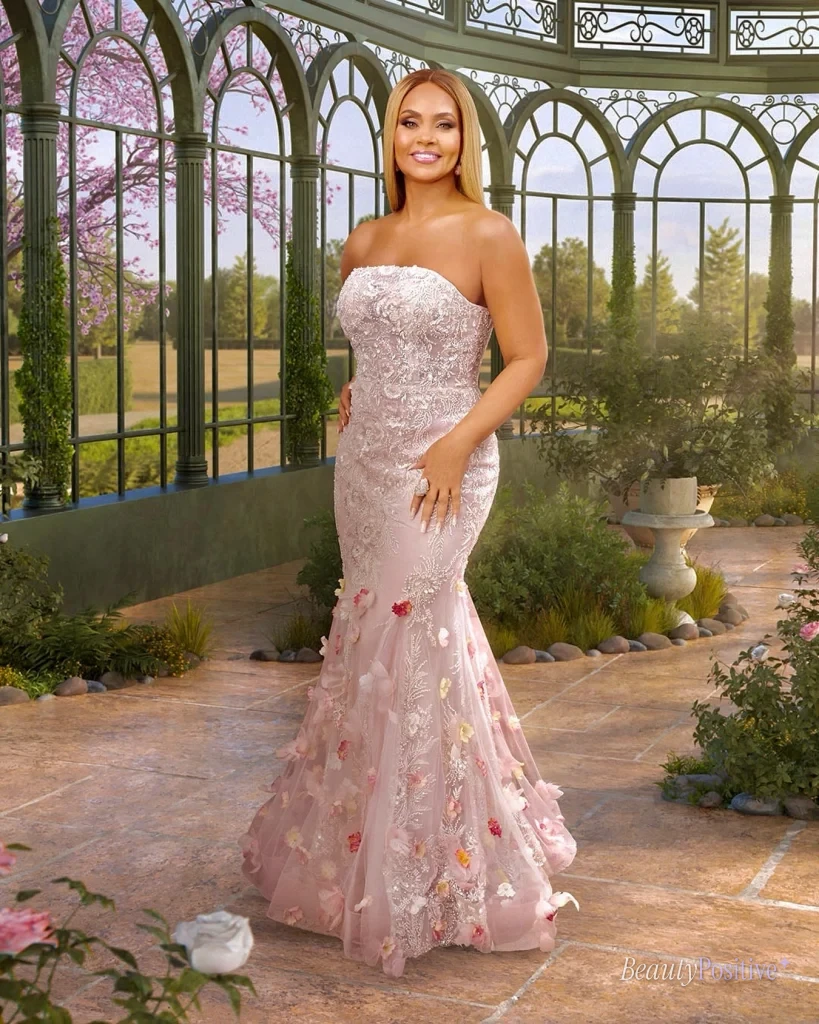 Gizelle Bryant in a pink gown