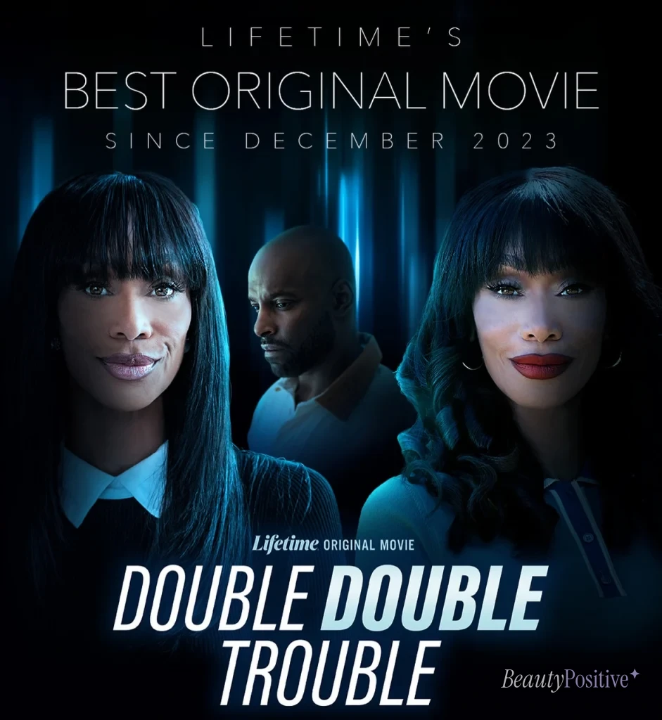 The poster for Lifetime's Double Double Trouble, from her Instagram.