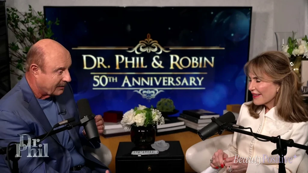 Phil and Robin McGraw on the 50th-anniversary episode of The Dr. Phil Podcast.