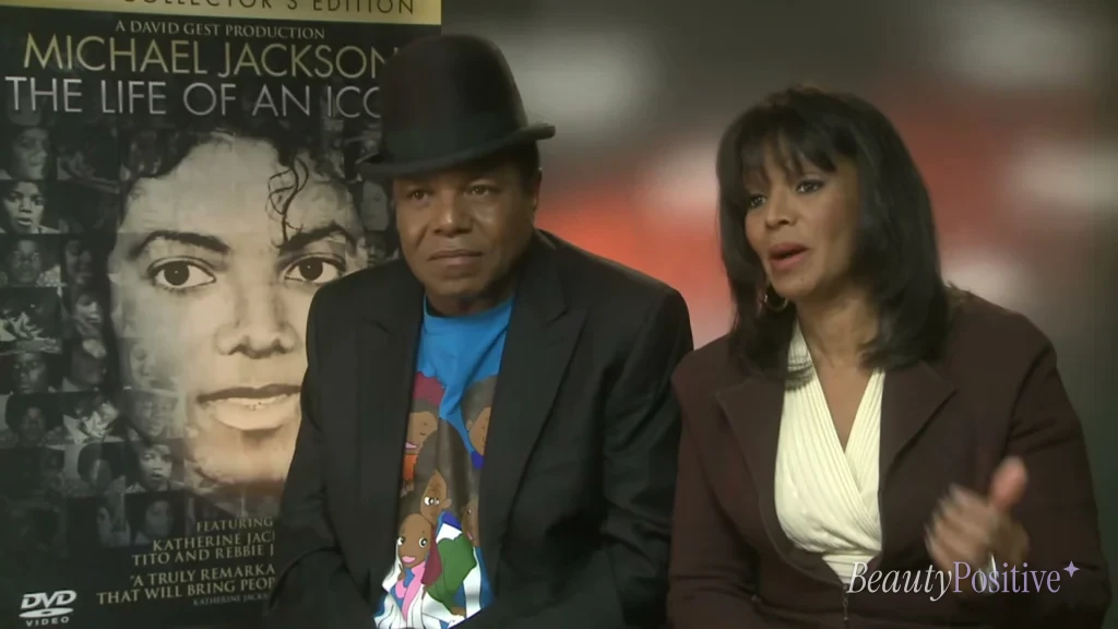 Rebbie Jackson with her brother Tito in a 2011 interview