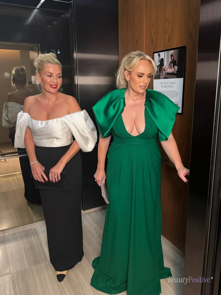At the Golden Globes with Ramona, from her Instagram.