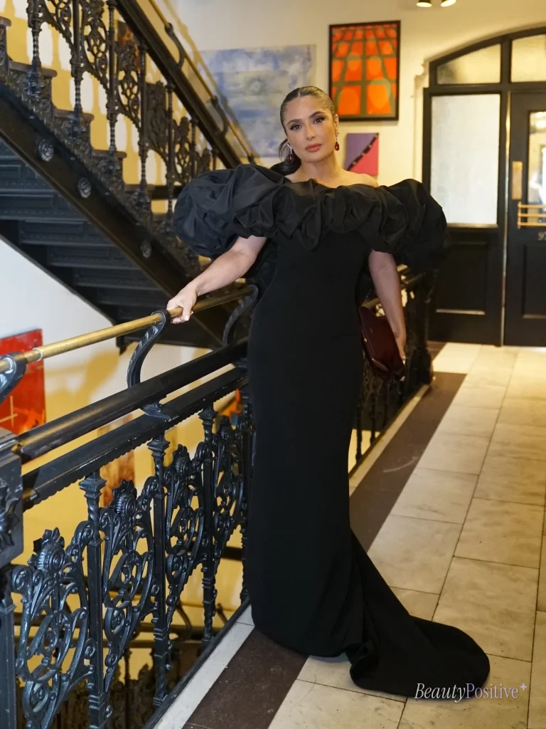 Hayek at the Caring for Women gala, September 2026, from her Instagram.