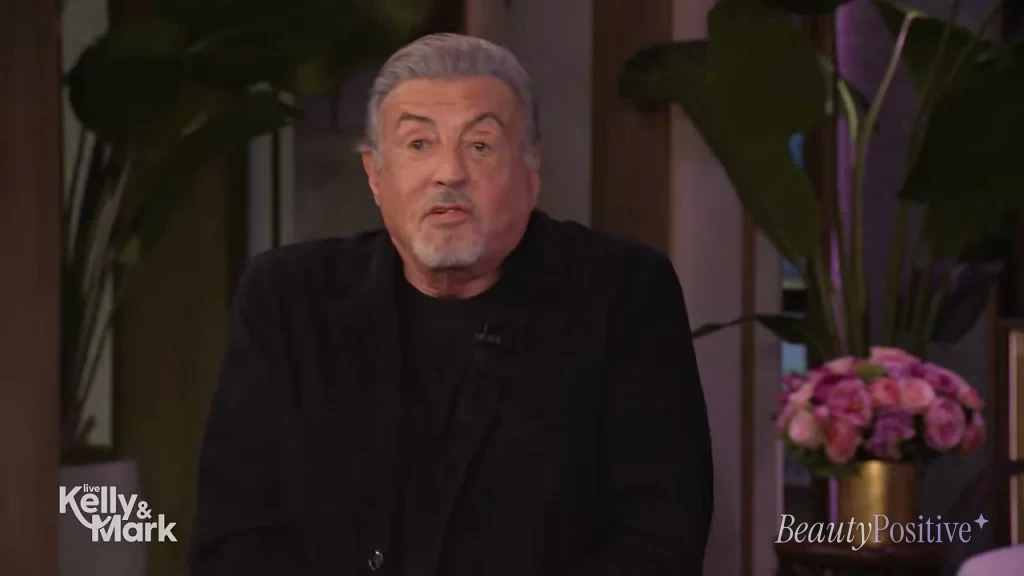 Sylvester Stallone on Live with Kelly and Mark on October 13, talking about working with his daughter